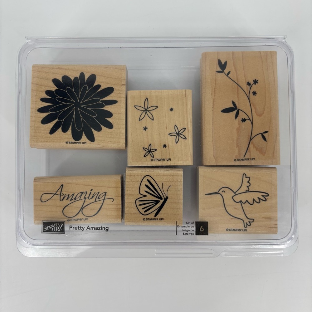 Stampin' Up! 'Pretty Amazing' Set of Six Rubber Stamps